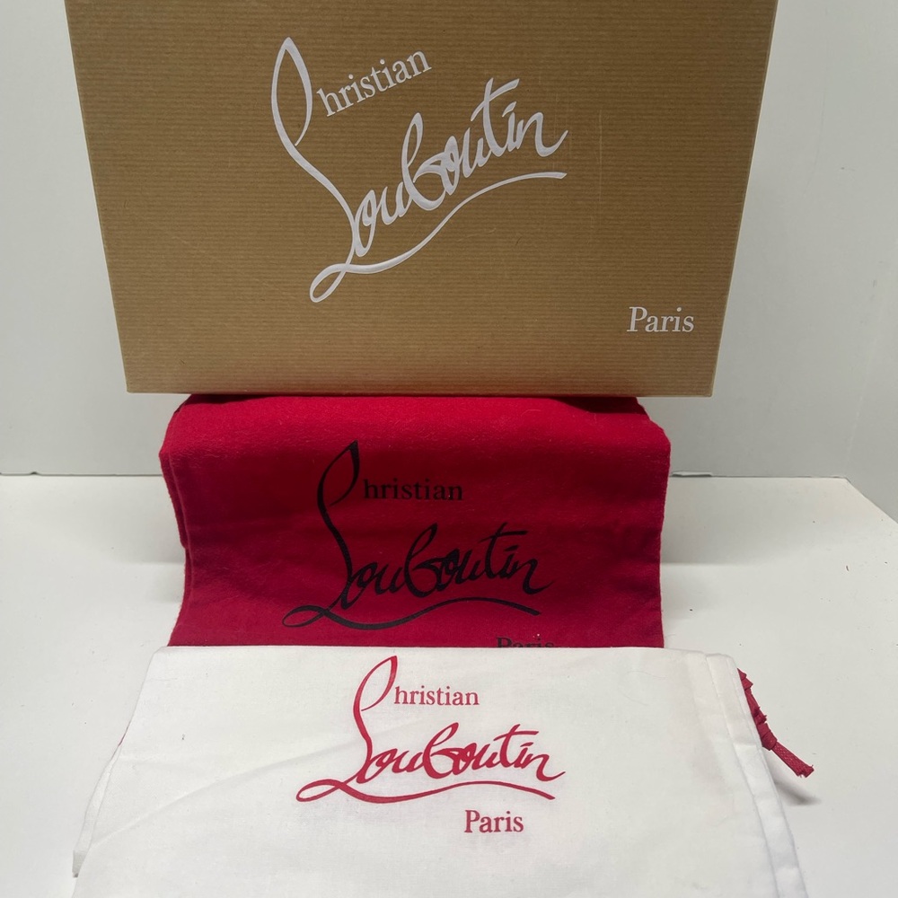 Christian Louboutin Set 4 Dust Bags & 1 Box ~ Dust Bags 4 Total 2 Red & 2 White